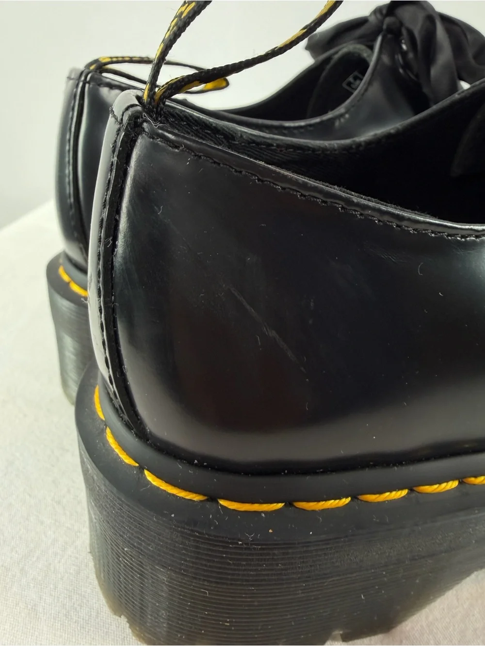 Dr. Martens Holly Women's Leather Platform Shoes in Black Size 9